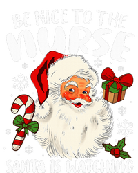 Nurse Christmas Be Nice To The Nurse Santa Is Watching Striped Beanie with Solid Band