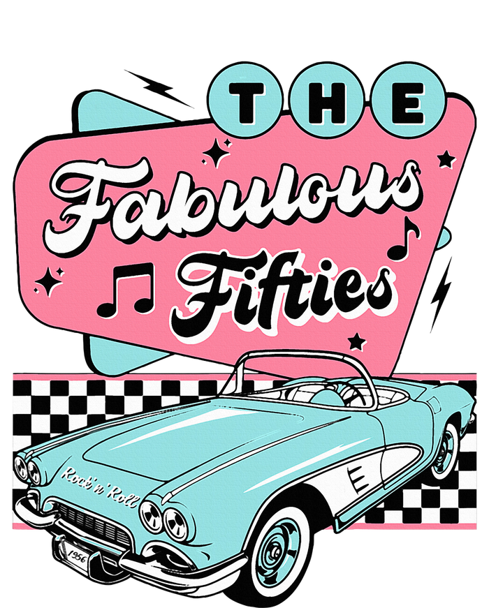 The Fifties 1950s Car Music Checkerboard Rockabilly Sock Hop Tie Dye Hoodie