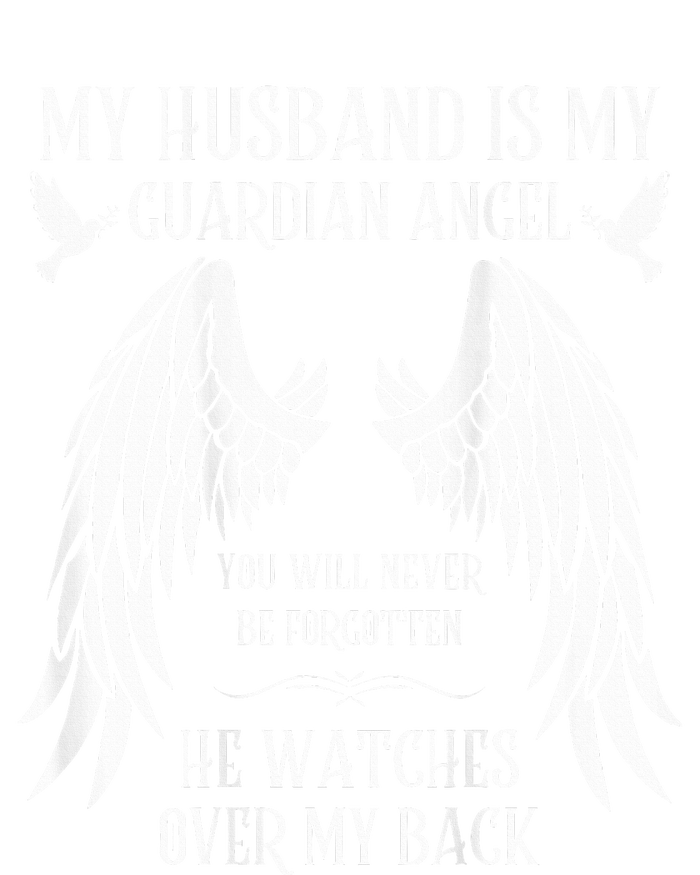 My Husband Is My Guardian Angel In Heaven Memory Memorial Grommeted Golf Towel