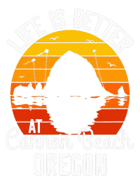 Sunset Haystack Rock Souvenir Life Is Better At Cannon Beach Flat Bill Trucker Hat