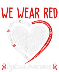 We Wear Red Dyslexia Awareness Month Dyslexia Women's Racerback Cropped Tank