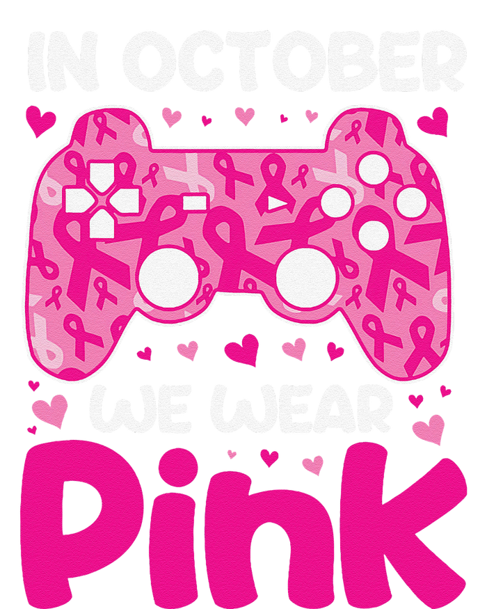 In October We Wear Pin.K Breast Cancer Gaming Tie-Dye T-Shirt