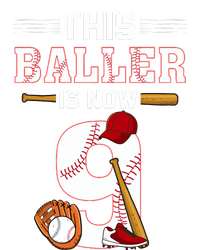 Cool This Baller Is Now 9 Baseball 9th Birthday Kids Tie-Dye T-Shirt