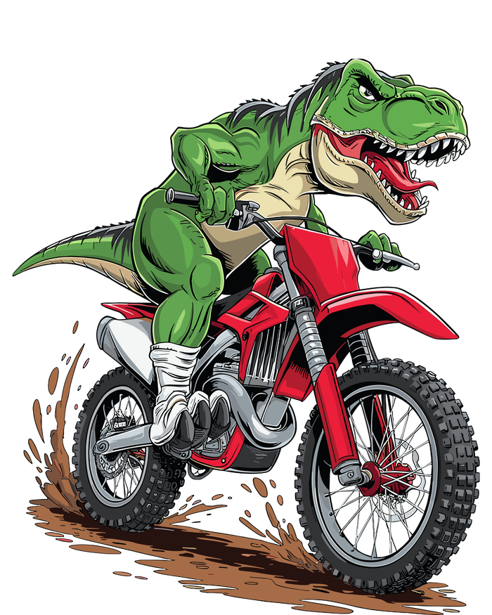 Trex Dirt Bike For Boy Dinosaur Riding Motorcycle Baby Long Sleeve Bodysuit