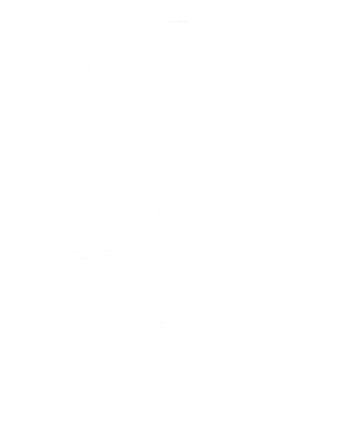 Guy Fawkes Mask Disobey Flat Bill Trucker Hat