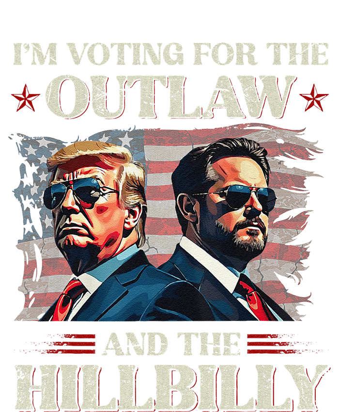 IM Voting For The Outlaw And The Hillbilly Trump Vance 2024 Ladies PosiCharge Competitor Racerback Tank