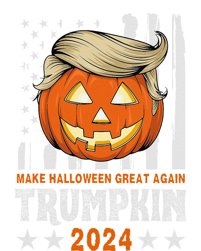 Trumpkin Make Halloween Great Again Flag Pumpkin Trump 2024 Women's T-Shirt