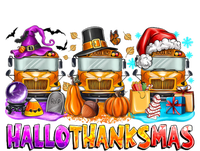 Happt Hallothanksmas School Bus Halloween Merry Christmas Magnet