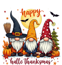 Happy Hallothanksmas Gnome Halloween Thanksgiving Christmas Performance Long Sleeve Polo