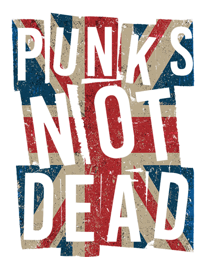 Punks Not Dead Vintage Uk London Flag Punk Is Not Dead Women's Tri-Blend 3/4-Sleeve Raglan Shirt