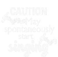 Singing Music Lover Gift Caution May Start Singing Women's Racerback Tank