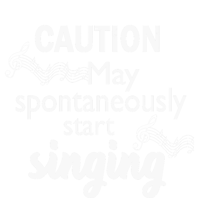 Singing Music Lover Gift Caution May Start Singing Women's Racerback Tank