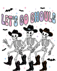 Funny Halloween Lets Go Ghouls Dancing Skeleton Ghost Outfit Crop Fleece Hoodie