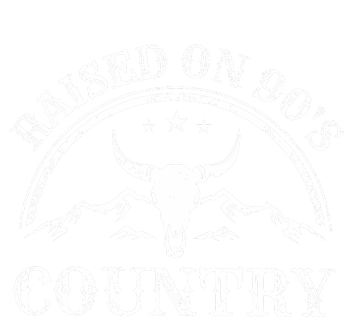 Raised On 90S Country Music Bull Skull Western T-Shirt