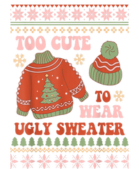 Funny Xmas To Cute To Wear An Ugly Christmas Gift Baby Long Sleeve Bodysuit