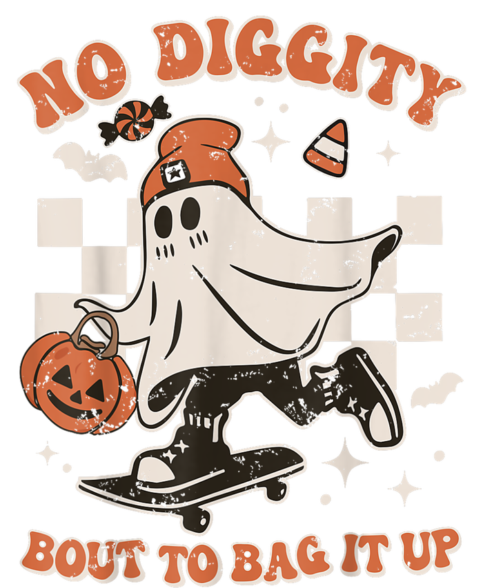 Retro Halloween Funny Ghost No Diggity Bout To Bag It Up Gift T-Shirt