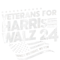 Veterans For Harris Walz 2024 Vote Blue Democrat Short Acrylic Beanie