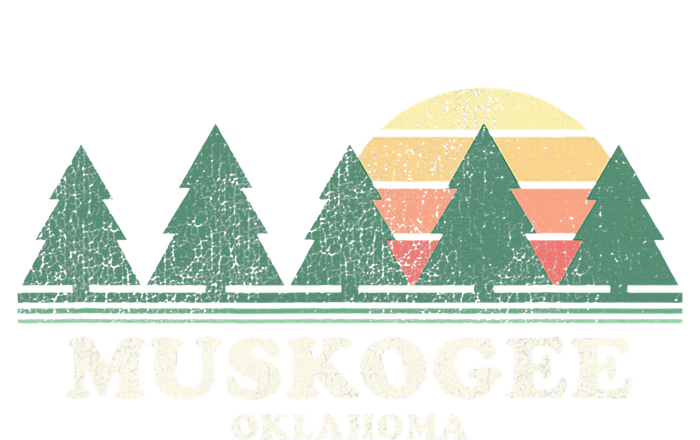 Muskogee Ok Vintage Throwback Retro 70s Design Ladies PosiCharge Competitor Racerback Tank