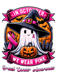 Breast Cancer Halloween In October We Wear Ghost Witch T-Shirt