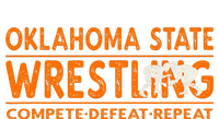 Oklahoma S.T.A.T.E Wrestling Compete Defeat Repeat Dry Zone Grid Polo