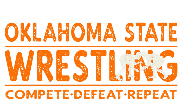 Oklahoma S.T.A.T.E Wrestling Compete Defeat Repeat Dry Zone Grid Polo