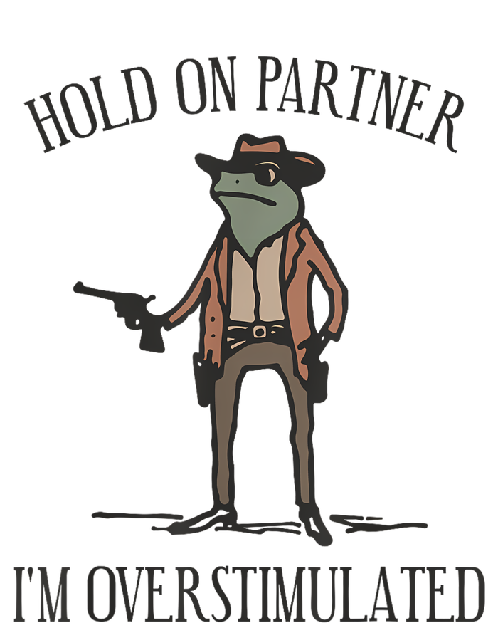 Hold On Partner IM Overstimulated Cowboy Frog Vintage Doggie Tank