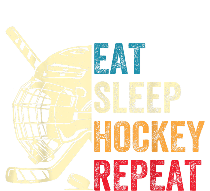 Vintage Eat Sleep Hockey Repeat Retro Ice Hockey Gift Women's Strappy Tank