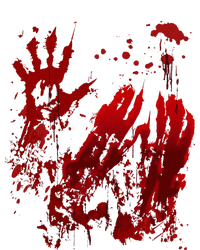 Bloody Halloween Blood Splatter Zombie Hand T-Shirt