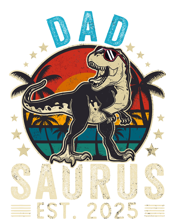 Dad To Be 2025 Dad Saurus Dinosaur Promoted To Daddy 2025 Kids Tie-Dye T-Shirt