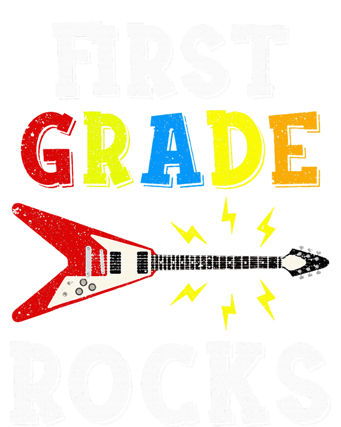 First Grade Rocks Guitar Music Gifts First Day Of School USA-Made Snowflake Beanie