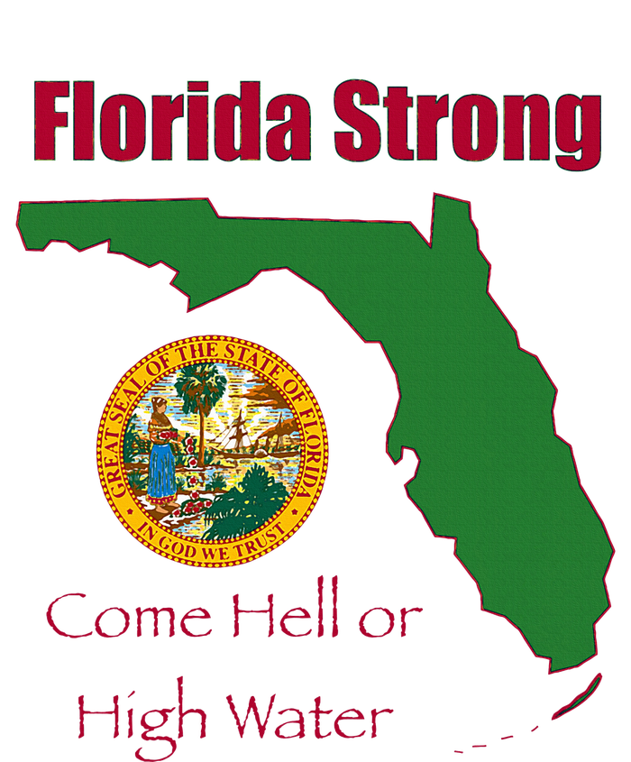 Florida Strong Come Hell Or High Water Grommeted Golf Towel