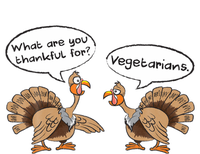 Funny Thanksgiving Vegetarians Turkey Talking Thankful Vegan Gift Tank Top