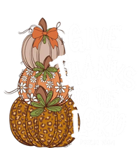 Give Thanks To The Lord Thanksgiving Pumpkin Christian Jesus Funny Gift Sustainable Beanie