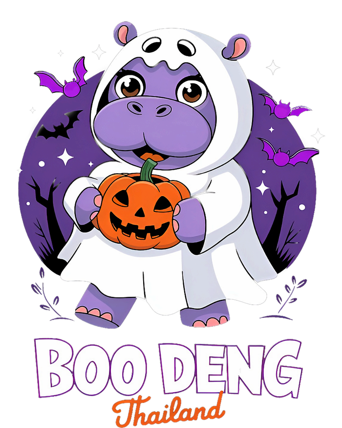 Boo Deng Halloween Costume Cute Baby Hippo Moo Deng Funny Flat Bill Trucker Hat