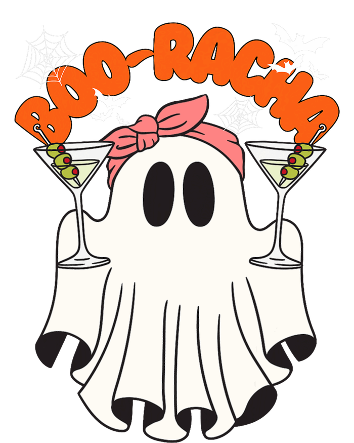 Booracha Funny Halloween Ghost Drinking Margarita Boo Racha Full-Length Apron With Pockets