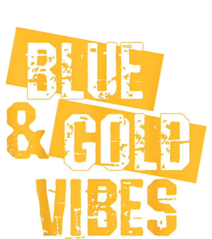 On Game Day Football We Wear Blue And Vibes Gold School Spirit T-Shirt