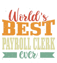 Retro Motif Worlds Best Payroll Clerk Ladies Essential Flowy Tank