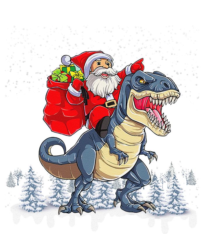 Santa Riding A Dinosaur Funny Christmas Cute Xmas Trex Baby Bodysuit