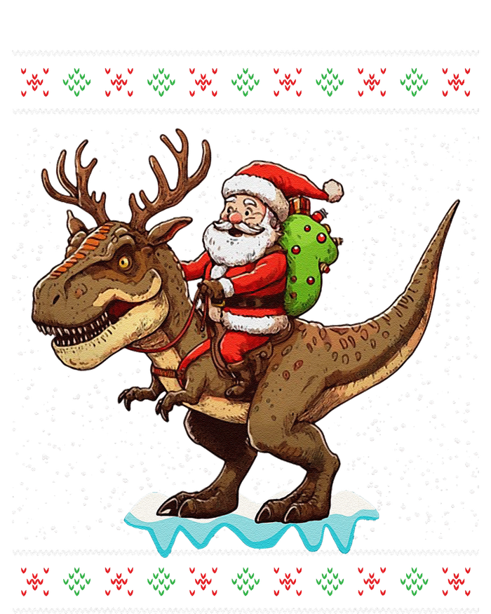 Santa Riding A Dinosaur Funny Christmas Cute Xmas Trex Baby Long Sleeve Bodysuit