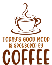 TodayS Good Mood Is Sponsored By Coffee Funny Coffee Lovers Large Microfiber Waffle Golf Towel