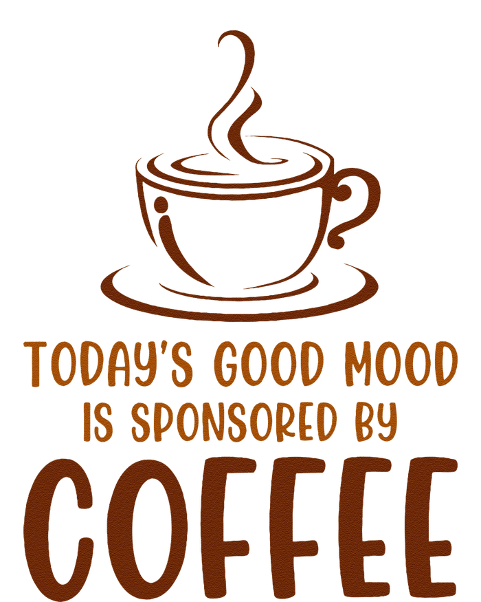 TodayS Good Mood Is Sponsored By Coffee Funny Coffee Lovers Large Microfiber Waffle Golf Towel