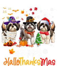 Shih Tzu Dog Halloween Christmas Happy Hallothanksmas T-Shirt