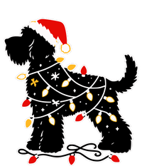 Santa Puppy Christmas Lights Adult ChromaSoft Performance T-Shirt