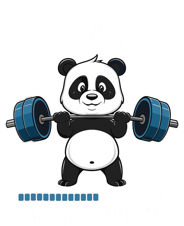 Muscle Building Fitness Panda Weight Lifting Barbell Workout Tote Bag