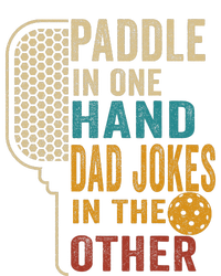 Paddle In One Hand Dad Jokes In The Other Pickleball Funny Short Acrylic Beanie