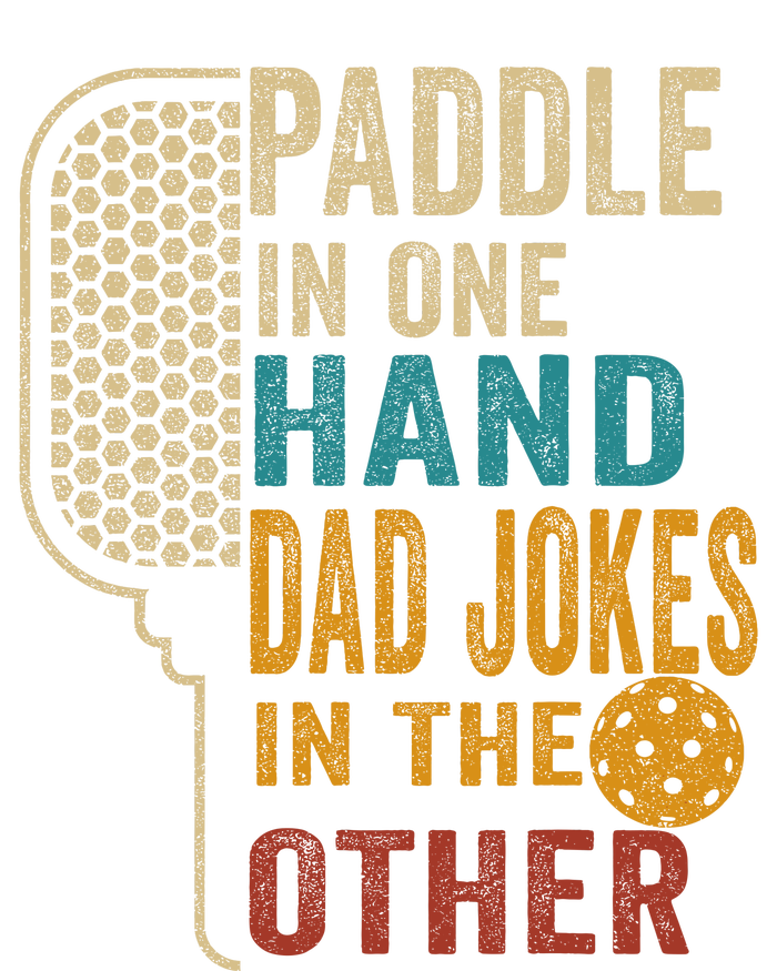 Paddle In One Hand Dad Jokes In The Other Pickleball Funny Short Acrylic Beanie