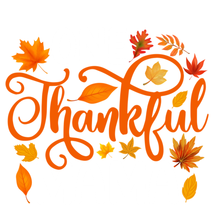 One Thankful Mama Funny Fall Autumn Thanksgiving Cool Gift Pom Pom 12in Knit Beanie