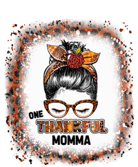 One Thankful Momma Fall Costume Leaves Autumn Thanksgiving Meaningful Gift V-Neck T-Shirt