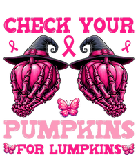 Check Your Pumpkins Breast Cancer For Lumpkins Skeleton Hand T-Shirt