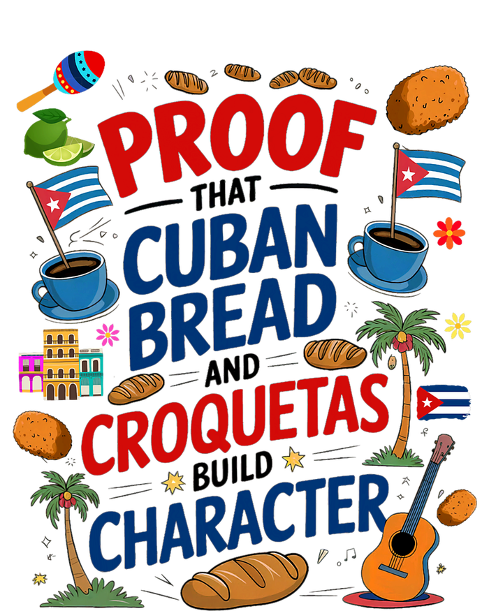 Cuban Flag Ideas & Hispanic Cuban Croquetas T-Shirt